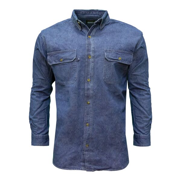 Premium Long Sleeve Denim Shirt Thumbnail