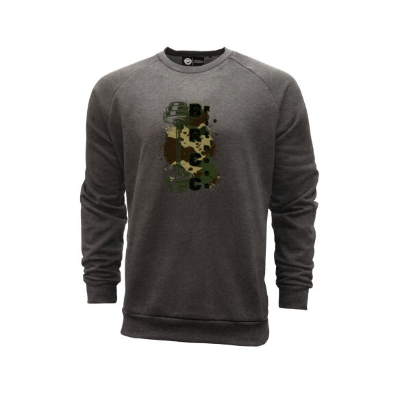Camo Fitness Varsity Crewneck Sweatshirt Thumbnail
